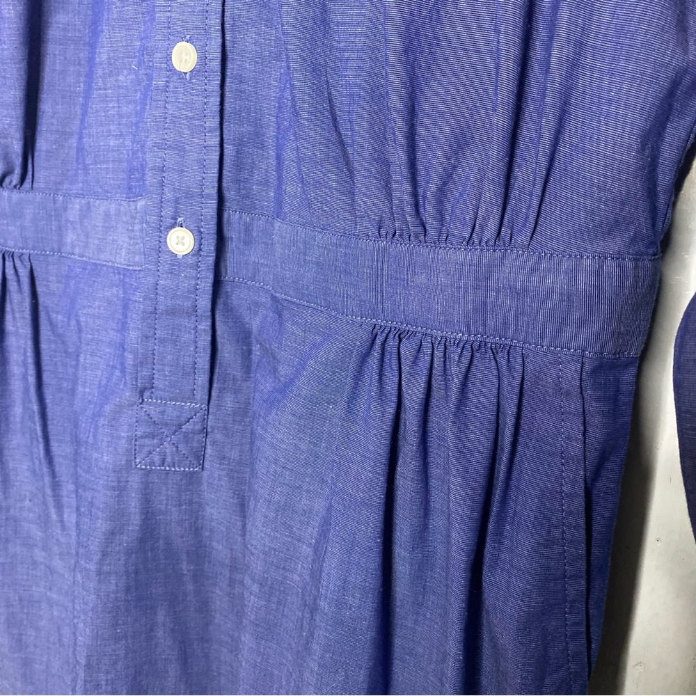 Banana Republic : size : 8 : casual blue denim chambray long sleeve shirt dress - Picture 5 of 11